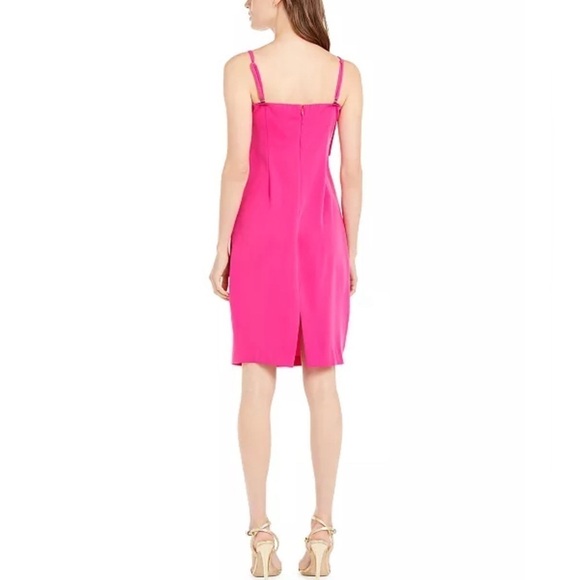 NWT Trina Turk Pink Sylvia Bow Sheath Dress Size 8 - Picture 3 of 12